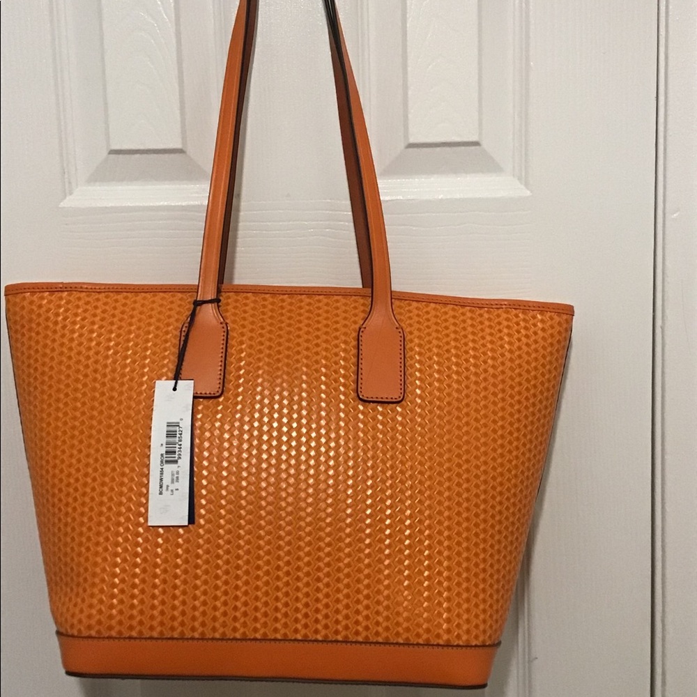 Dooney & Bourke Camden Woven Tote - Orange - Picture 10 of 13